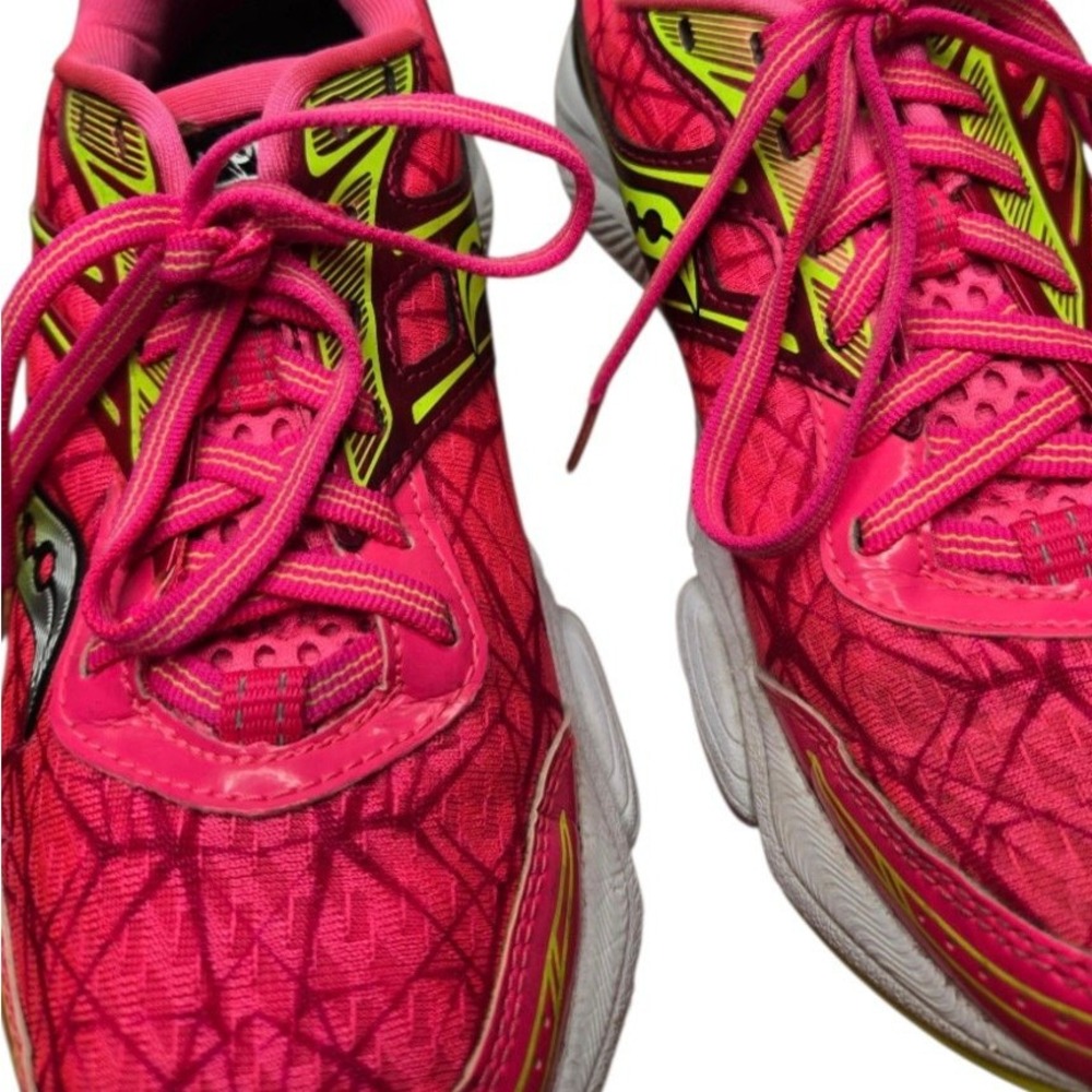 Saucony Breakthru PowerGrid Running Shoes Womens 6.5 Pink Citron S10265-1 - Picture 7 of 16